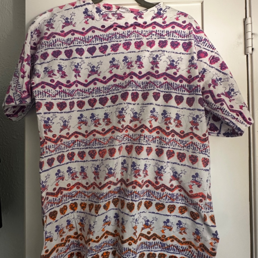 Minnie Mouse 90s vintage AOP pattern graphic tee